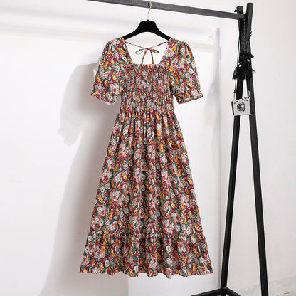 Floral Puff Sleeve Midi Dress – Light & Breezy Summer Style